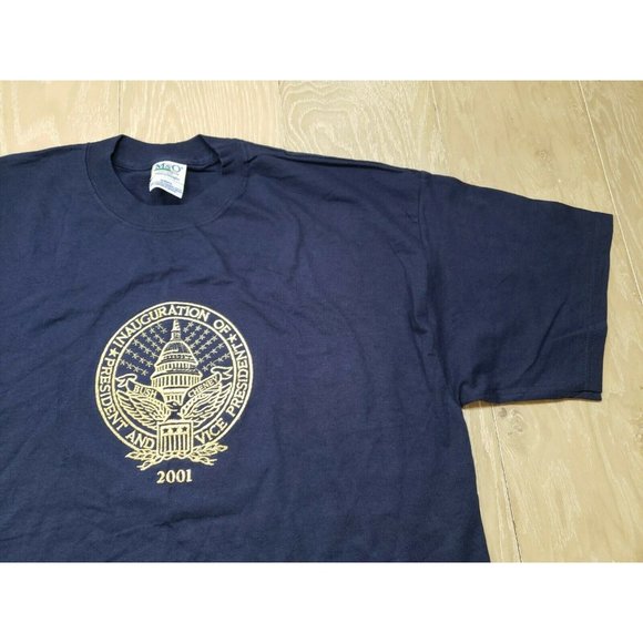 NOS Vintage 2001 George W. Bush Cheney Republican Inauguration T Shirt Size XL - Picture 4 of 9